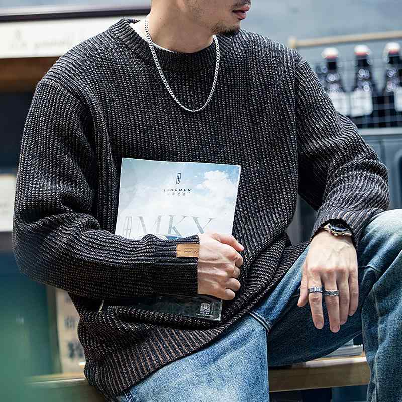 ニット メンズ 男性用 セーター プルオーバー 秋冬 長袖 丸首 コットン ゆったり 厚手 黒/茶 M/L/XL/2XL/3XL/4XL・カテゴリ: ニット・スタイル: プルオーバー・フィット: ゆったり・ネックライン: ラウンドネック・袖丈: 長袖・厚さ: 厚手・対象年齢: 大人・対象: メンズ・素材: 綿60%・シーン: カジュアル・カラー: ブラック.コーヒー・サイズ: M.L.XL.2XL.3XL.4XL