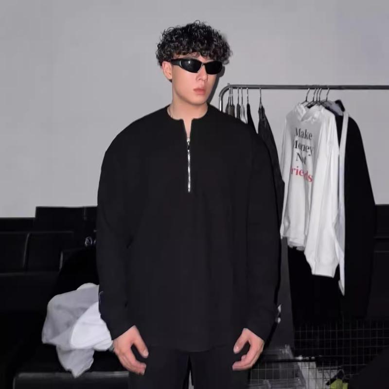 ニット カーディガン メンズ 男性用 コットンライク 長袖 配色 立襟 春秋 18-24歳 薄手 若者 普段使い 部屋着 韓国 黒 杏色 グレー M L XL 2XL 3XL