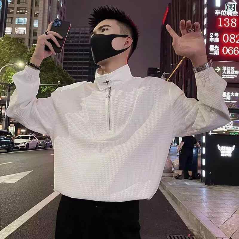Tシャツ メンズ 男性用 ワッフル 長袖 カットソー トップス プルオーバー 春秋 薄...