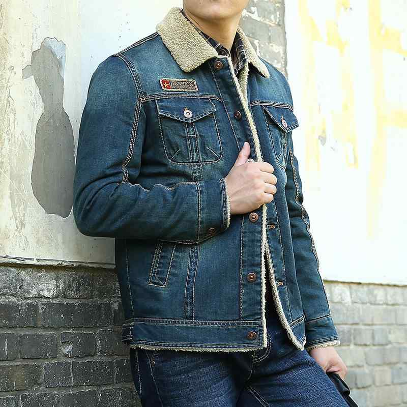 ジャケット メンズ デニムジャケット 裏起毛 防寒 立襟 コットン 伸縮性 厚手 秋冬 黒 ブラック系 ブルー系(x2)