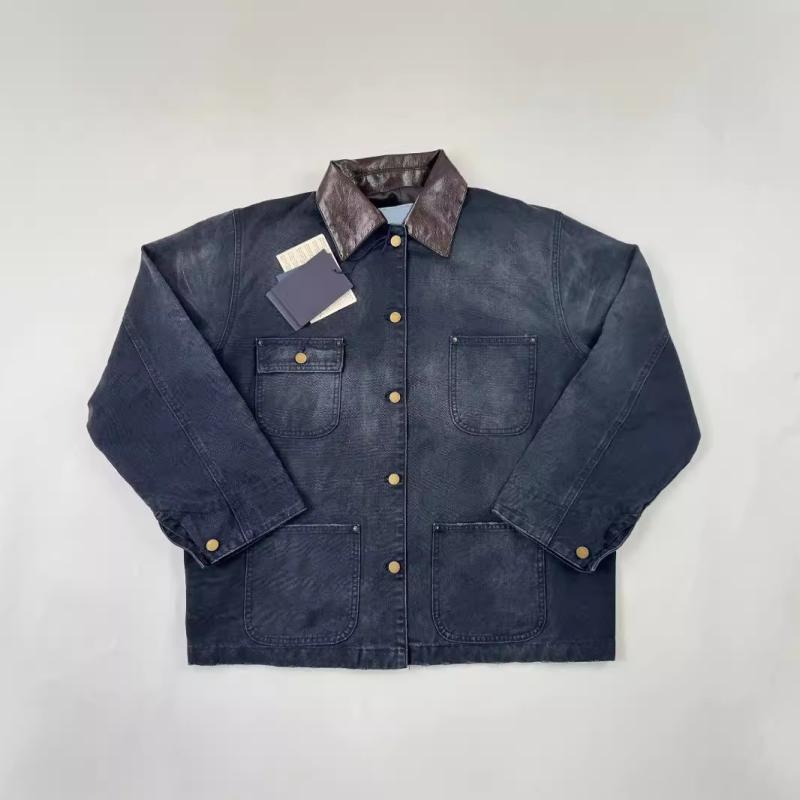 ジャケット 男性用 ブルゾン コットン ワークジャケット 襟付き 藏青 カーキ
