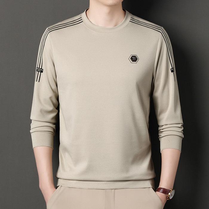 メンズ トレーナー カットソー 薄手 長袖 Tシャツ プルオーバー 丸首 ゆったり トップス 普段使い 部屋着 ポリエステル ブラック ホワイト