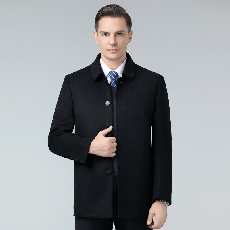 コート メンズ ウール ビジネス カジュアル 取り外し可能 ダウンライナー付き 秋冬 厚手 スーツ襟 無地 ブラック 紺 170 175 180 185 190...