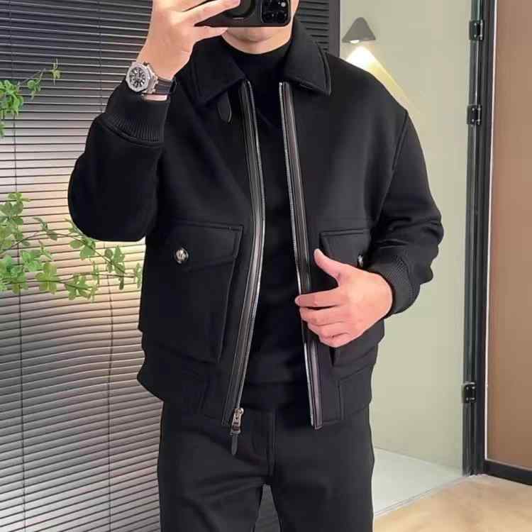 ジャケット メンズ 男性用 ライトアウター 厚手 コーデュロイ 秋冬 防寒 普段使い 長袖 翻襟 紳士服 緑 黒