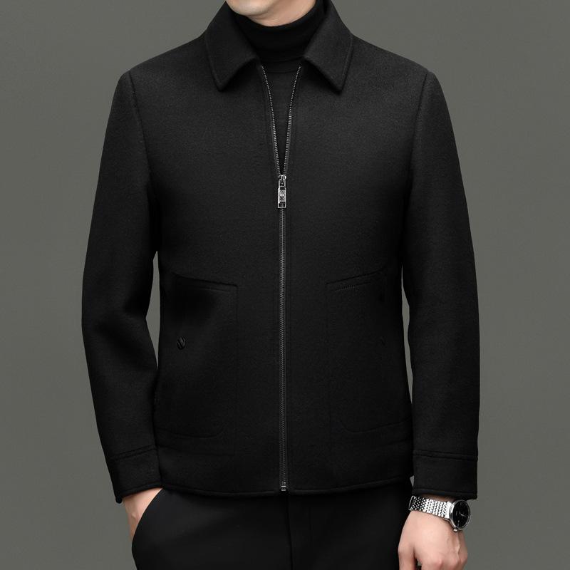 コート メンズ 男性用 ウール アウター 取り外し可能 インナー付き ビジネス カジュアル 防風 耐摩耗 秋冬 グレー ブラック