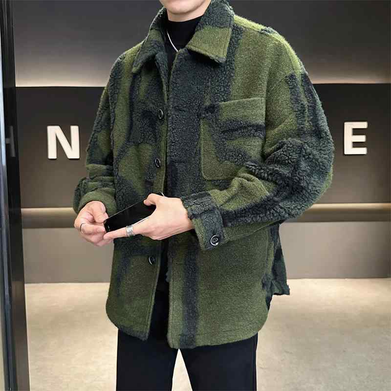 コート メンズ 羊毛 ウール テーラード 秋冬 カジュアル グレー 緑 グリーン