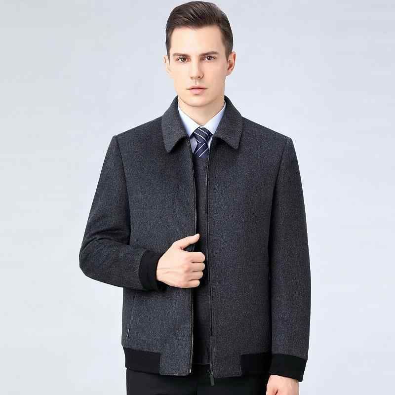 ジャケット メンズ 男性用 ウール 混紡 中綿 あったか 防寒 ショート丈 厚手 アウター コート シニア ..