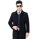 コート メンズ 男性用 ウールコート 秋冬 ショート丈 羊毛混 暖かい 厚手 無地 襟付き ビジネス カジュアル 黒 ブラック グレー