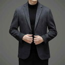 コート メンズ 男性用 ウール 秋冬 厚手 ビジネス カジュアル しわになりにくい ウールコート ジャケット ブラック グレー 紺