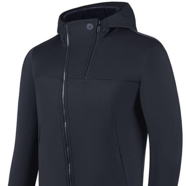 ジャケット 男女兼用 スポーツウェア 防寒 暖かい フード付き アウター モダール 生地 秋冬 黒 赤 青 ..