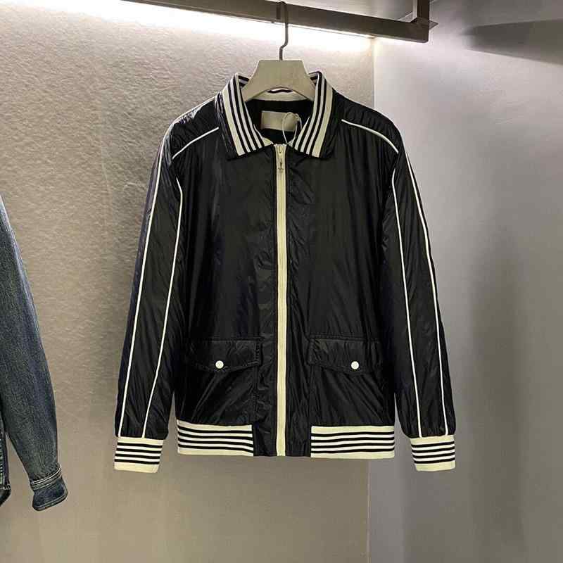 ジャケット 男性用 カジュアル スポーツウェア ブルゾン アウター 秋冬 綿 ブラック(x2)