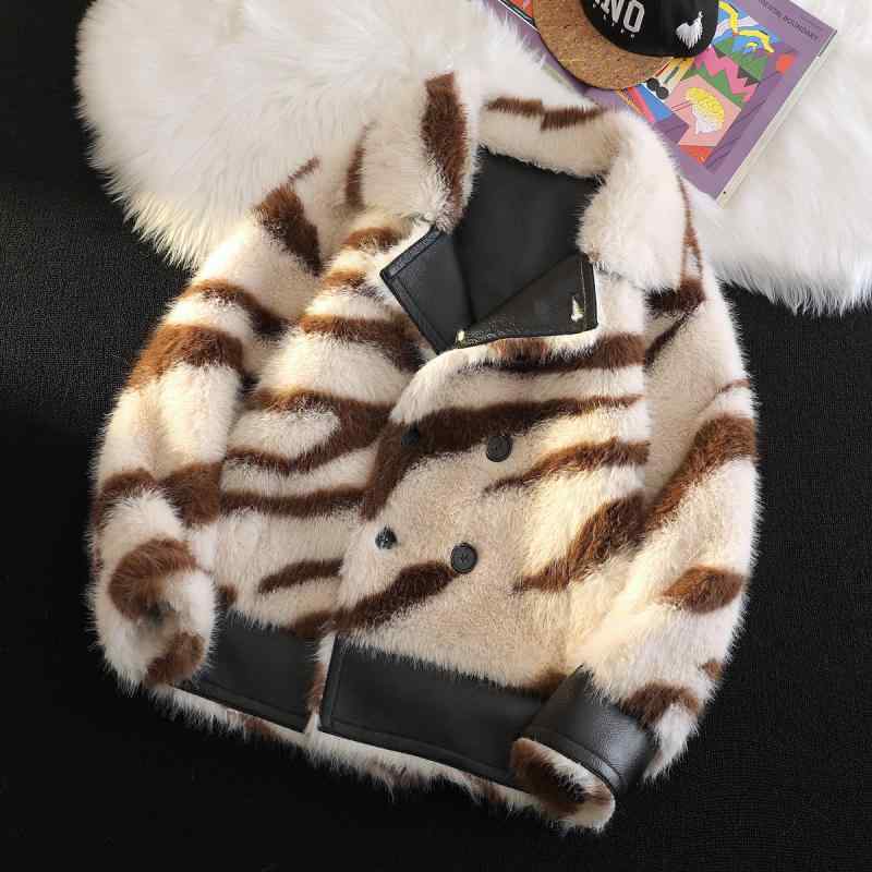 ジャケット メンズ ファーフリース アウター ストライプ 裏ボア 防寒 冬 あったか スエード ブルゾン カジュアル M L XL 2XL 3XL 4XL 5XL ホワイト/コーヒー グレー/ブラック ホワイト/ブラック