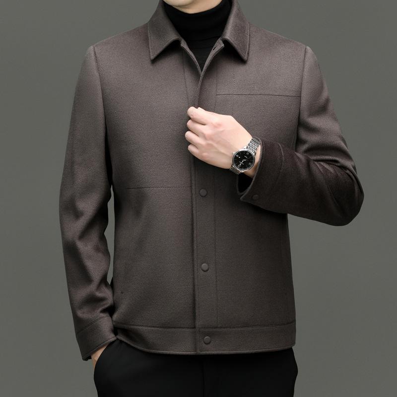 ジャケット 男性用 ウール混 テーラード 秋冬 防風 防シワ ビジネス 紳士服 アウター 上着 羽織り 長袖..