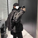 ジャケット メンズ 男性用 秋冬 ピーコート風 PUレザー 襟付き 宽松 厚手 ブラック 黒 コーヒー色 M L XL