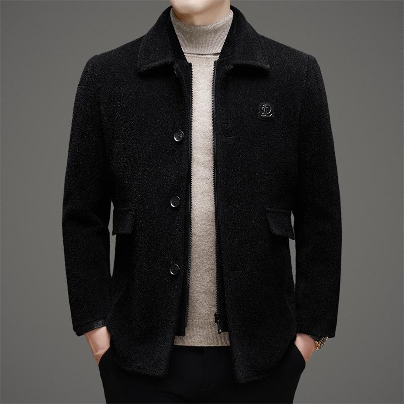 ダウンジャケット メンズ 男性用 冬物 アウター 厚手 防寒着 取り外し可能 フードなし 90%ダウン 暖かい あったか 紳士服 ビジネス カジュアル スタイル