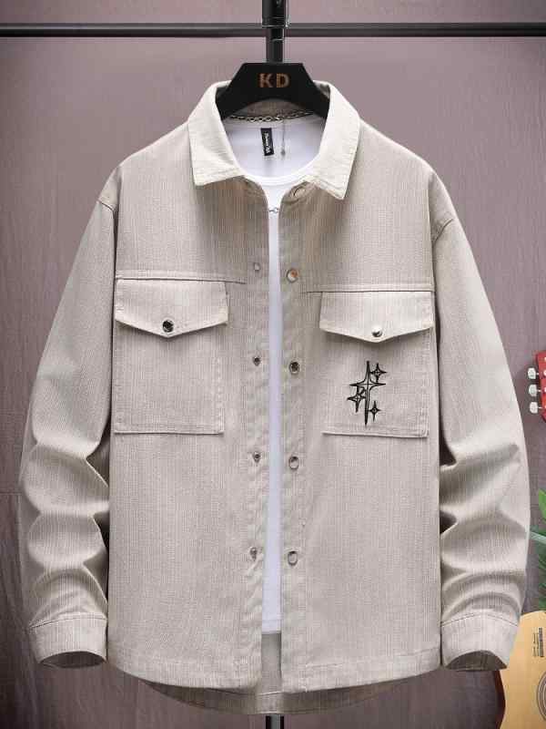 ジャケット メンズ デニム 春秋 長袖 カジュアル 衬衫 Gジャン ブルゾン アウター ライトアウター ポケット付き ゆったり 中学生 高校生 1907カーキ 1907ブルー 1915グレー 1915ブルー 1915オフホワイト