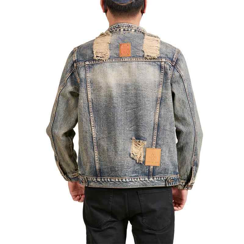 ジャケット メンズ デニム ダメージ加工 ウォッシュ加工 春秋 日常着 普段使い アウター トップス ブルゾン