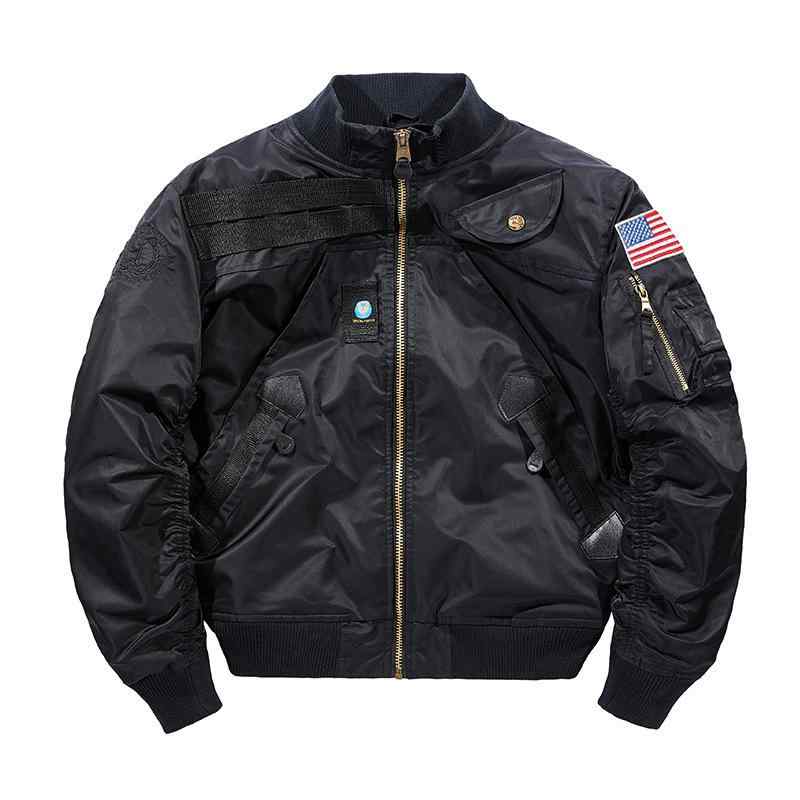 ジャケット メンズ MA-1 男性用 フライトジャケット ミリタリージャケット スタンドカラー ブルゾン ゆったり 大きいサイズ 無地 長袖 春秋 カジュアル アーミースタイル