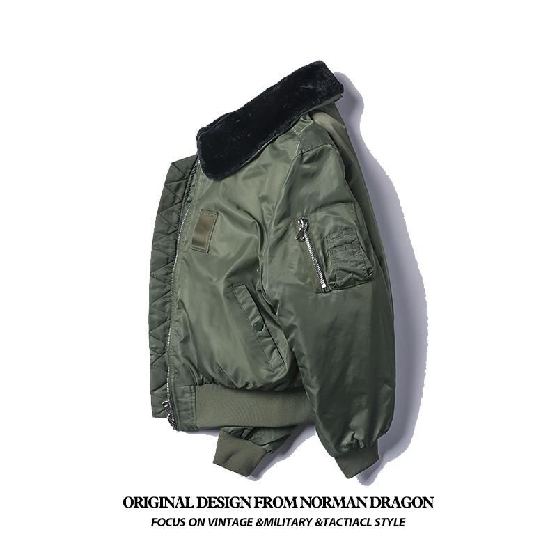 ジャケット メンズ ミリタリー 空軍 B15 フライトジャケット 冬 防風 撥水加工 ブルゾン 黒 カーキ