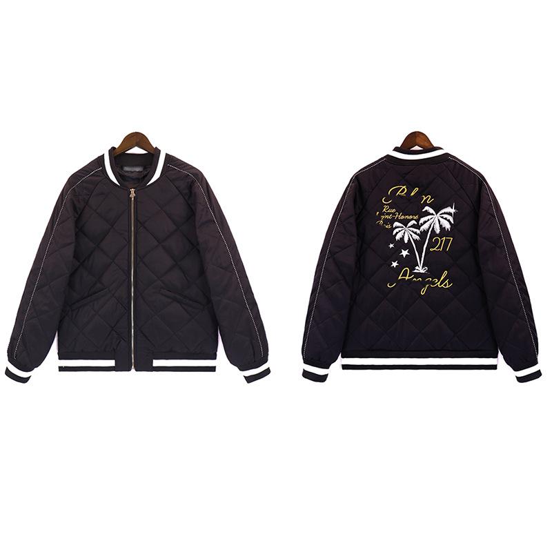 ジャケット 男性用 アウター 綿 秋冬 立襟 ブラック ゴールド 刺繍 防寒着 普段使い