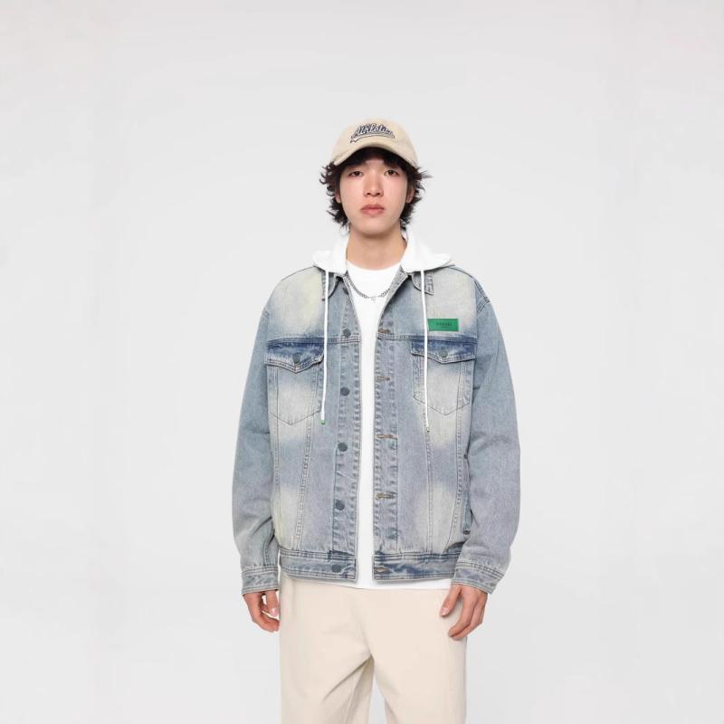 ジャケット メンズ デニムジャケット Gジャン ブルゾン ゆったり 接触冷感 耐摩耗 通気 防風 春物 アウター トップス 長袖 ブルー