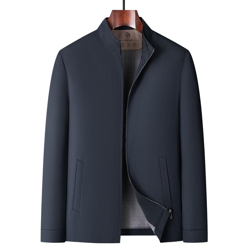 ジャケット メンズ 男性用 アウター 春秋 薄手 紳士服 ブルゾン ビジネス カジュアル 無地 ポリエステル 耐摩耗 吸湿速乾 ネイビー ピンク系
