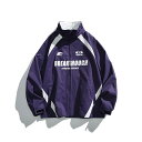 ジャケット メンズ 男性用 取り外し可能 フード付き 配色 パイロットジャケット アウトドア ジャンパー アウター 秋冬 ホワイト グリーン ネイビー パープル