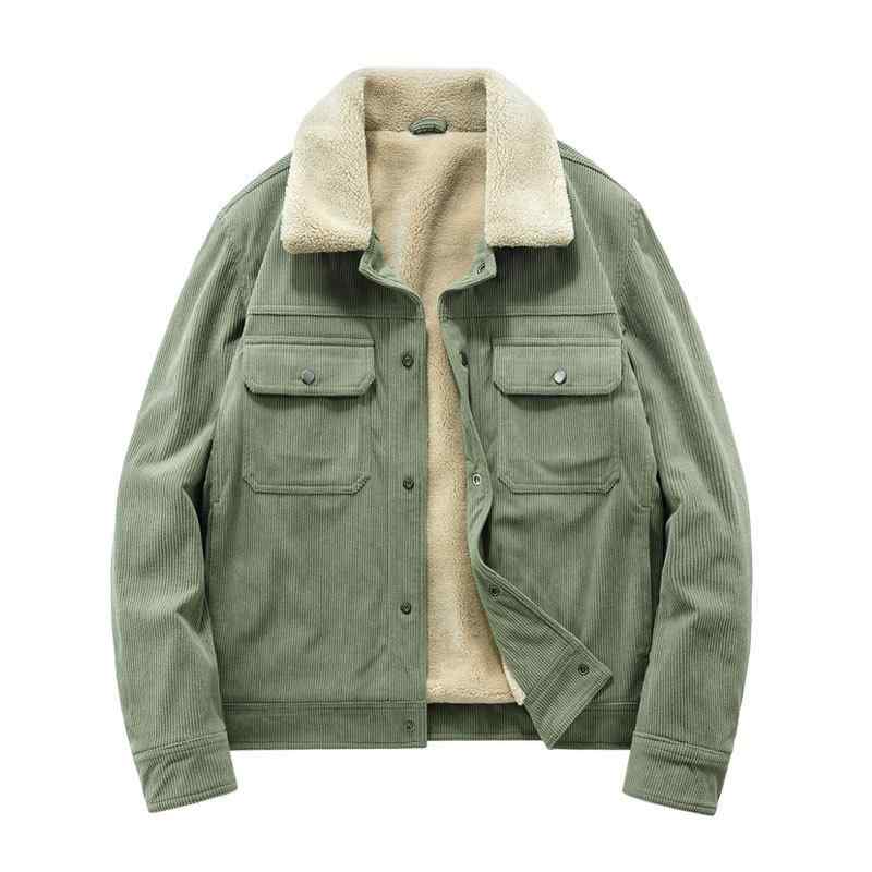 楽天LINEAR shopジャケット 男性用 コーデュロイ ブルゾン 秋冬 耐摩耗 防風 多数ポケット ダークグレー カーキ ベージュ M L XL 2XL 3XL 4XL
