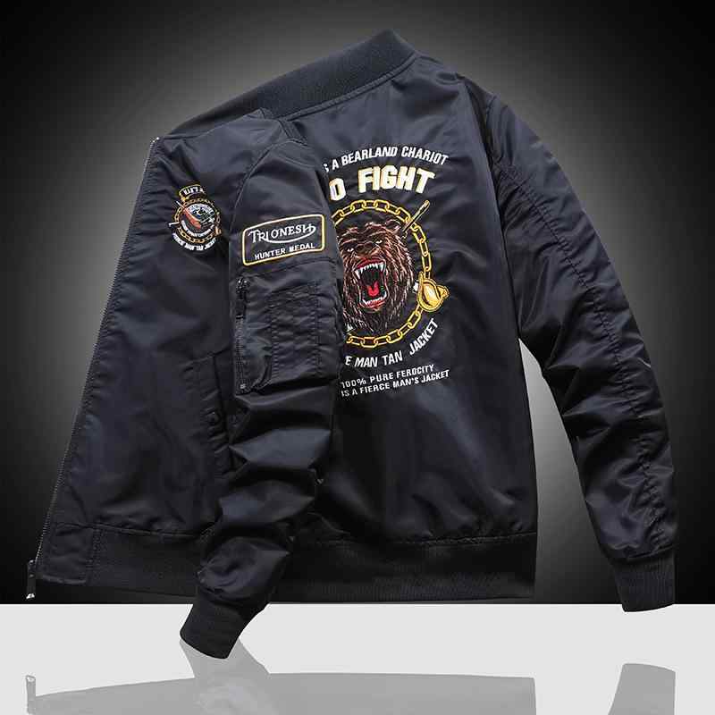 ジャケット メンズ 男性用 MA-1 フライトジャケット ミリタリー ワーク 刺繍 スタジャン ブルゾン 春秋..