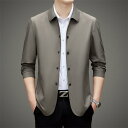 ジャケット 男性用 紳士服 アウター ビジネス カジュアル スプリングコート 形状記憶 多ポケット ネイビー カーキ グレー