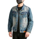 ジャケット メンズ 男性用 デニム Gジャン ブルゾン アウター コート 綿 春秋 日系 カジュアル アメカジ 普段使い ウォッシュ加工 ブルー M L XL ...