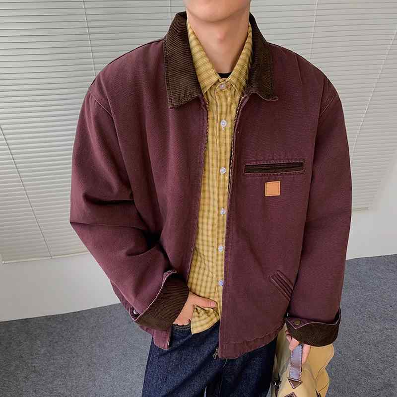 ジャケット メンズ Gジャン デニム ブルゾン ジャンパー アウター 綿 耐摩耗 通気 防風 吸湿速乾 若者 黒 春秋 カジュアル スタイル