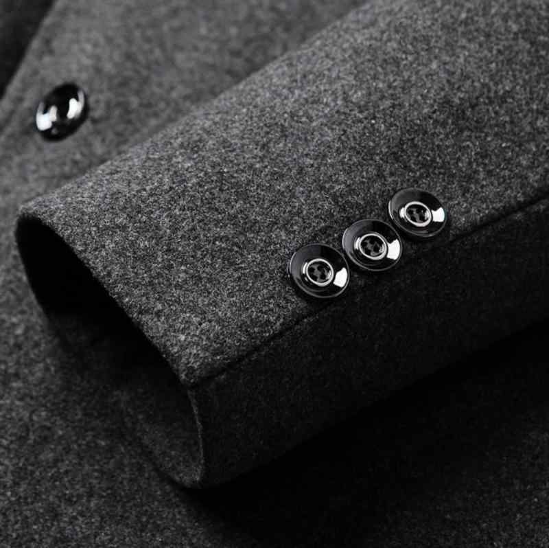 ジャケット メンズ 男性用 ウール混紡 テーラード ミドル丈 秋冬 紳士服 アウター トップス M L XL XXL XXXL グレー キャメル ワインレッド ネイビー ブラック(x2)