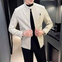 ジャケット メンズ PUレザー ブルゾン スタンドカラー スリムフィット カジュアル 男性用 アウター 秋冬 スプリングコート ブラック ホワイト 黒 白