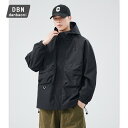 マウンテンパーカー メンズ フード付き 登山服 ジャケット 男性用 ブルゾン アウター ワークウェア スプリングコート 春秋 ブラック カーキ パープル グリー...