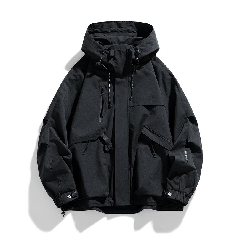 楽天LINEAR shopジャケット メンズ 男性用 防風 撥水 アウター 秋冬 登山 ジャンパー ブルゾン マウンテンパーカー ワークウェア アウトドアウェア 無地 黒 ブラック カーキ ベージュ パープル グレージュ