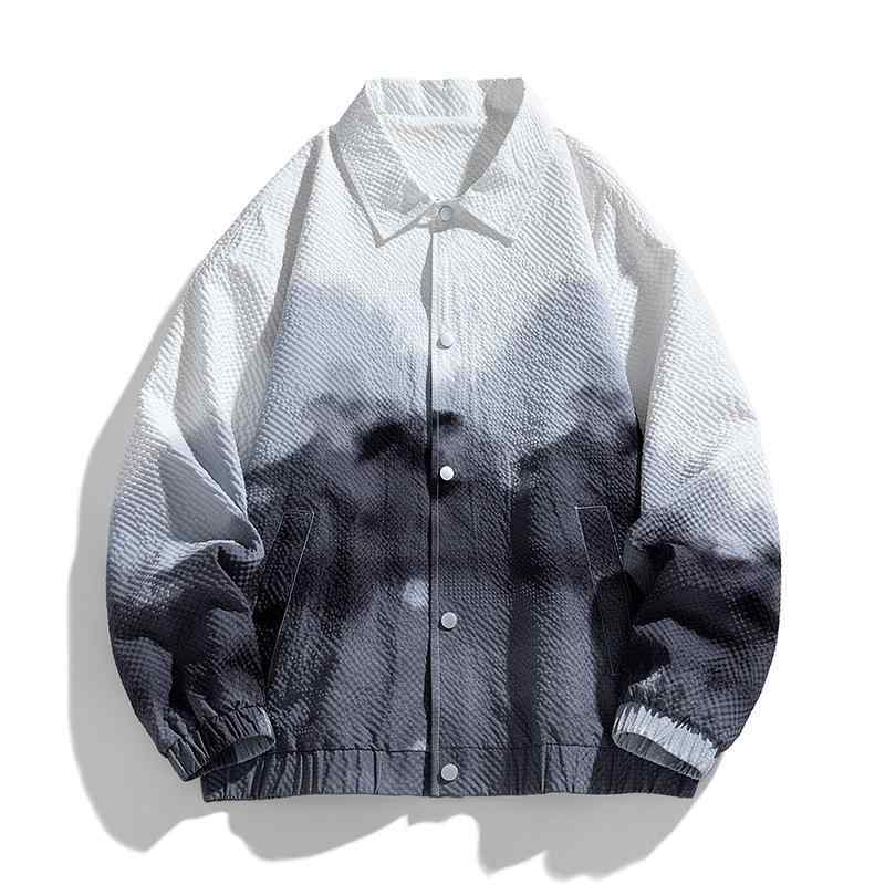 ジャケット 男性用 中国風 ブルゾン 大きいサイズ ゆったりサイズ 橙色 ダークグレー パープル 春秋