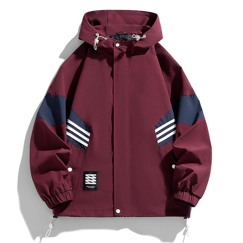 ジャケット メンズ 男性用 秋物 薄手 撥水 軽撥水 フード付き ジャンパー ブルゾン カジュアル 黒 ブラ..