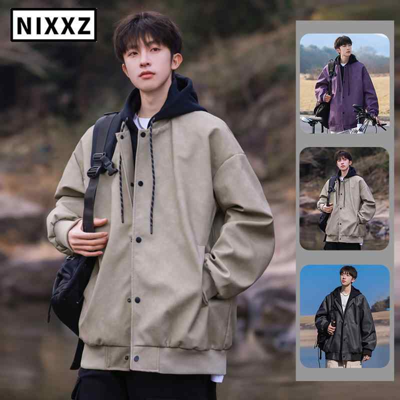 ジャケット メンズ アウトドア 男性用 春秋 防風 登山 カジュアル 無地 長袖 パーカー ブルゾン M L XL 2XL 3XL 黒 緑 紫