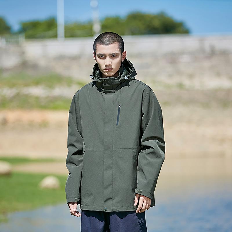 ジャケット メンズ 防風 アウター ワークウェア ブルゾン ゆったり 高見え 薄手 スポーツウェア 秋冬 ブラック カーキ グリーン ネイビー(x2)