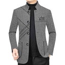 ジャケット メンズ 男性用 ブルゾン スタンドカラー スプリングコート ライトアウター 紳士服 無地 多ポケット ゆったり グレー系