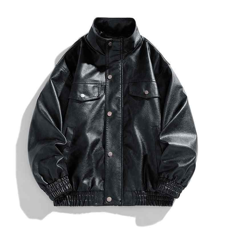 ジャケット 男性用 レトロ PUレザー ブルゾン 秋冬 ライダース バイク ミリタリー スタンドカラー 複数..