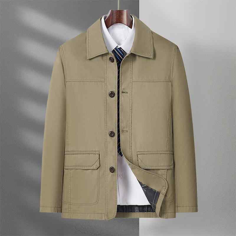 ジャケット 男性用 紳士服 コットン アウター シニア 秋物 上着 羽織り 薄手 長袖 ミドルエイジ 50代 6..