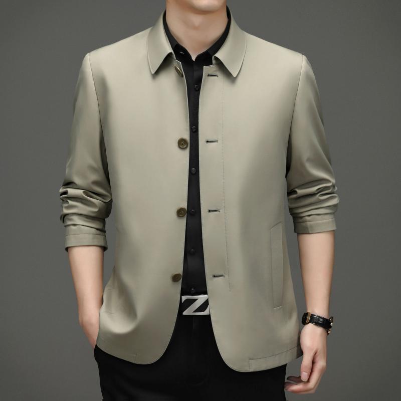 ジャケット メンズ 紳士服 春秋 ビジネス カジュアル ブルゾン アウター ジャンパー ミドルエイジ 40代 50代 無地 ポリエステル ブラック系