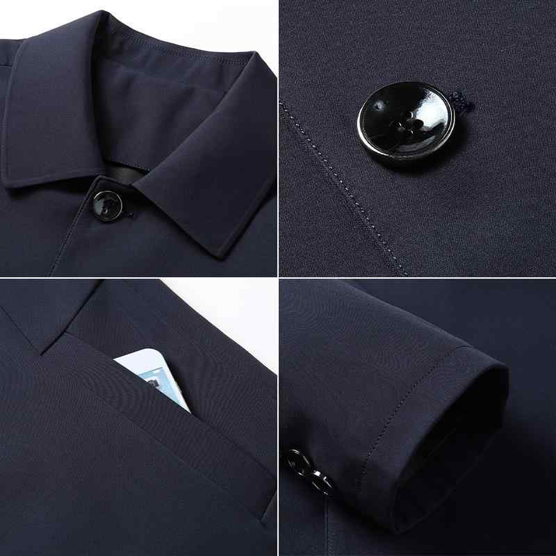 ジャケット 男性用 ブルゾン ジャンパー 紳士服 ビジネス カジュアル 無地 厚手 裏起毛 襟付き ネイビー ブラック レッド カーキ 170 175 180 185 190 195