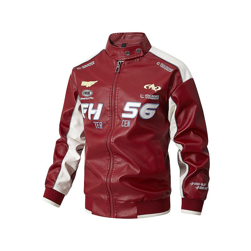 ジャケット 男性用 レザージャケット PUレザー 春秋 ライダースジャケット 大きいサイズ バイカー 合皮 白 黒 赤