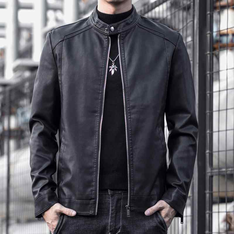 ジャケット メンズ PUレザー レザージャケット ライダースジャケット スタンドカラー スリムフィット ブラック M L XL 2XL 3XL 4XL 5XL