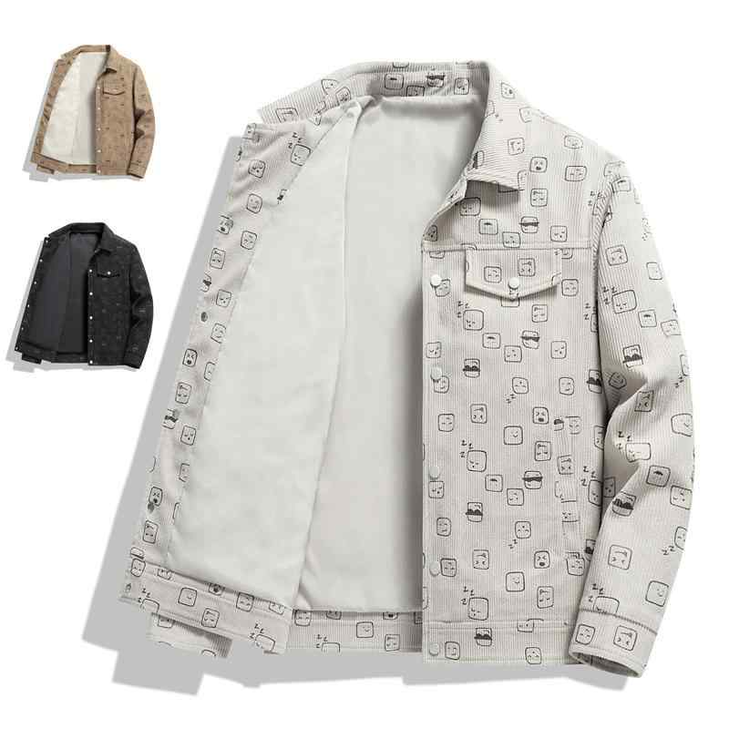 ジャケット メンズ 男性用 コーデュロイ ブルゾン 春秋 普段使い 防風 襟付き ワーク ミリタリー アウター トップス ポリエステル M L XL 2XL 3XL 4XL 5XL 6XL 7XL 8XL オフホワイト ブラック コーヒー