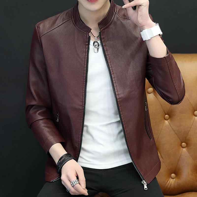 ジャケット メンズ レザージャケット PUレザー スリムフィット スタンドカラー ジップアップ カジュア..