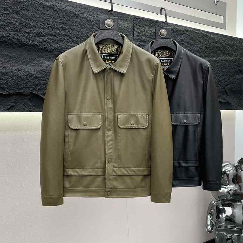 ジャケット 男性用 秋冬 裏起毛 フェイクレザー ブルゾン ジャンパー ワーク カジュアル ブラック系